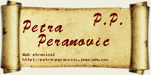 Petra Peranović vizit kartica